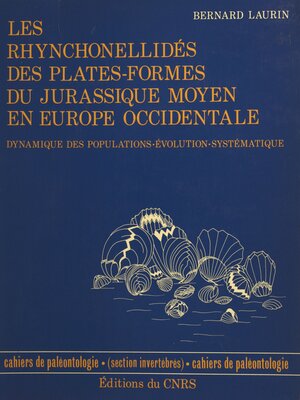cover image of Les rhynchonellidés des plates-formes du Jurassique moyen en Europe occidentale